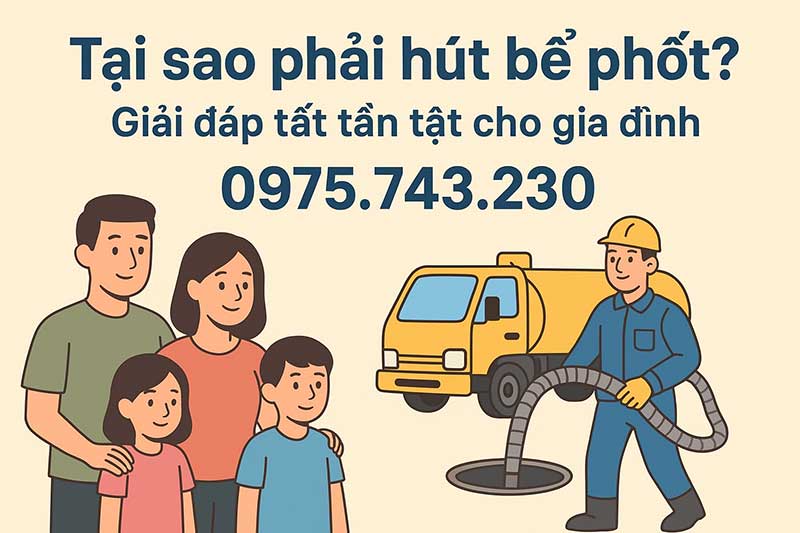 Tại sao phải hút bể phốt? Giải đáp tất tần tật cho gia đình